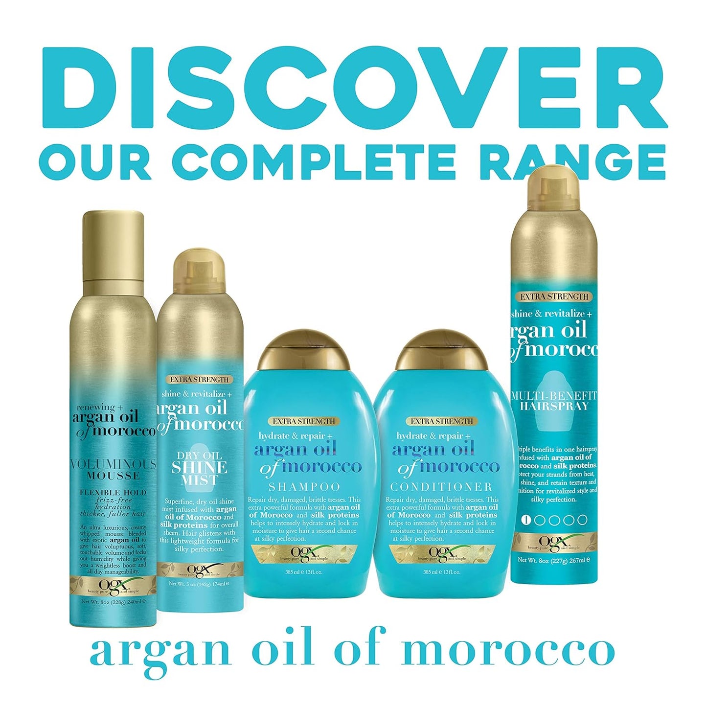 OGX Revitalize + Argan Shine Extra Strength Dry Oil Conditioning Mist with Argan Oil & Silk Proteins, Light Nourishing Hair Treatment to Soften Hair & Add Luminous Shine, 5 Ounce