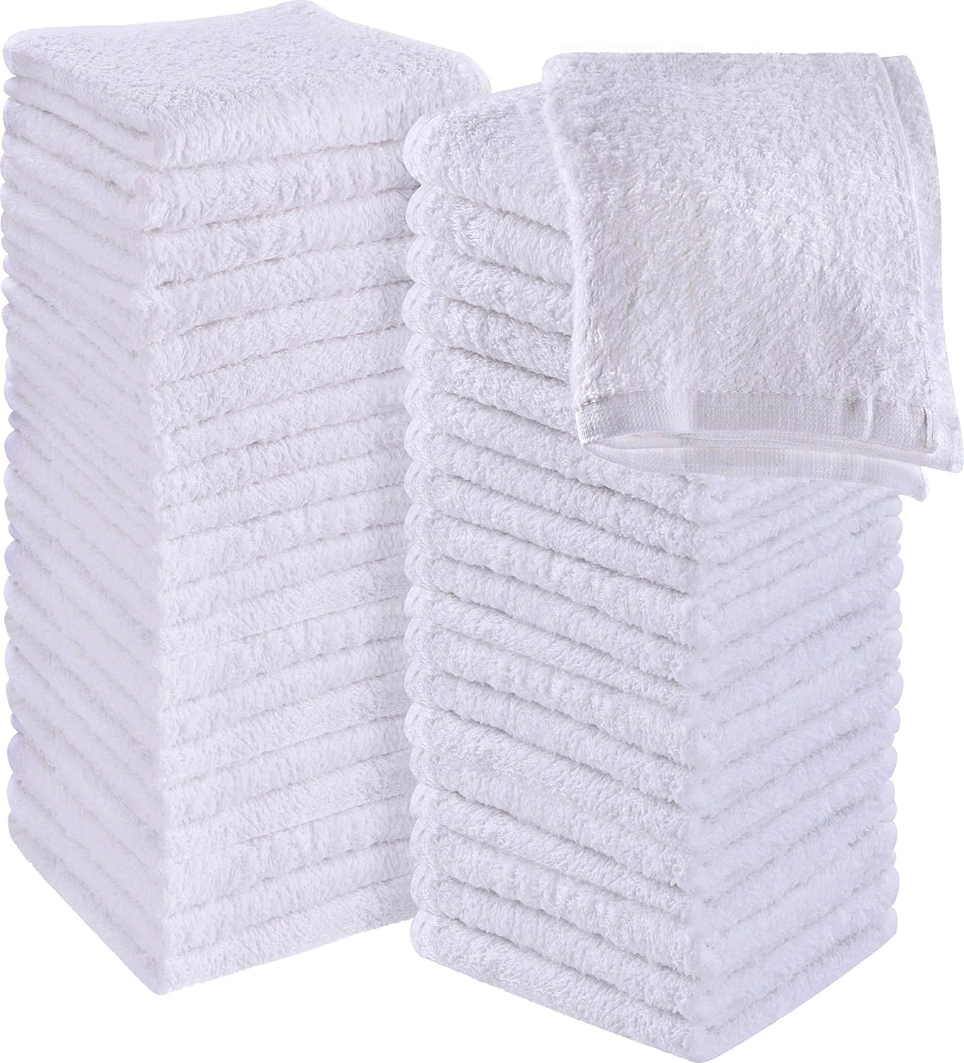 Utopia Towels 12 Pack Cotton Washcloths Set, 100% Ring Spun Cotton, Premium Flannel Face Cloths, Highly Absorbent and Soft Feel Fingertip Towels, Beige