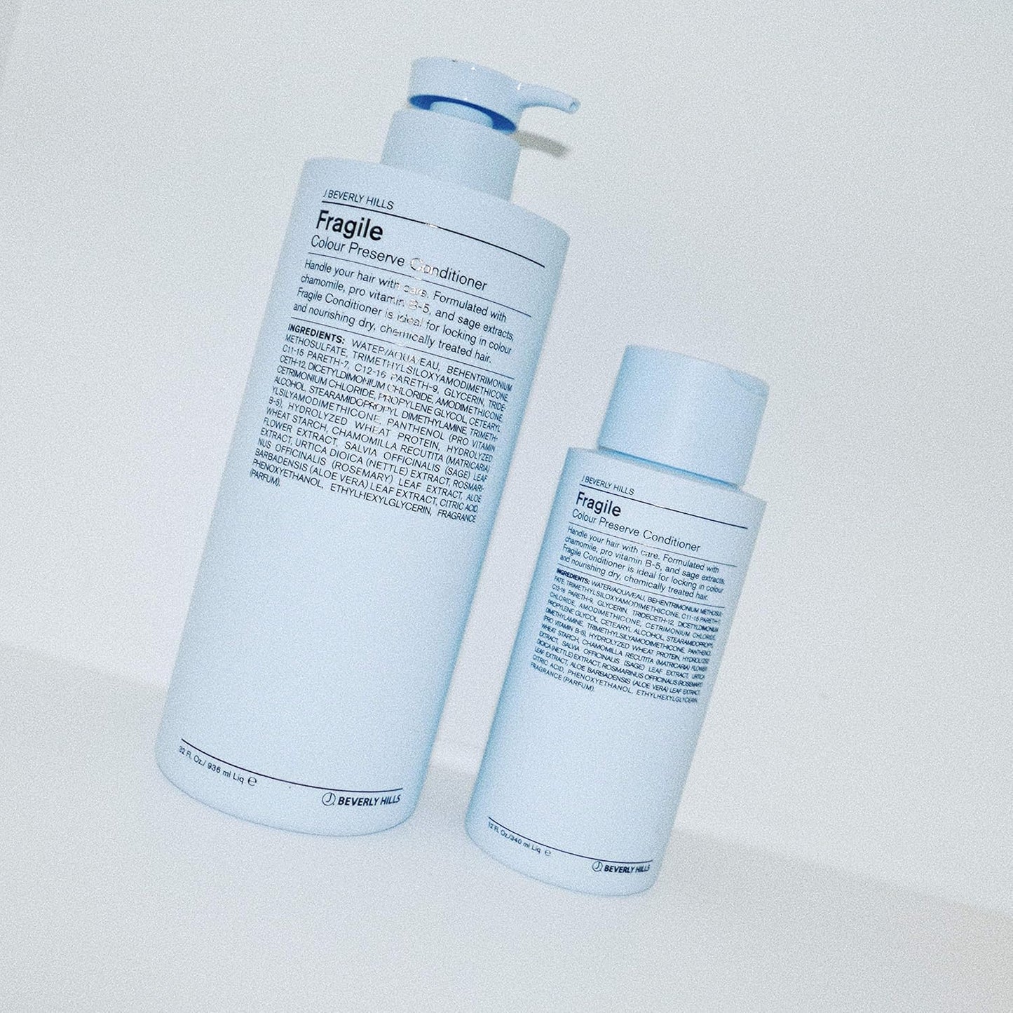 J Beverly Hills Blue Fragile Colour Preserve Conditioner with Chamomile for Split Ends, (3 Oz, 12 Oz, 32 Oz)