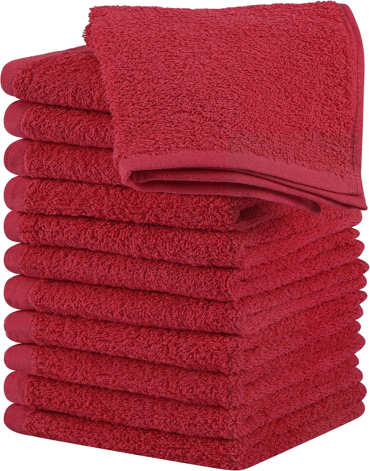 Utopia Towels 12 Pack Cotton Washcloths Set, 100% Ring Spun Cotton, Premium Flannel Face Cloths, Highly Absorbent and Soft Feel Fingertip Towels, Beige