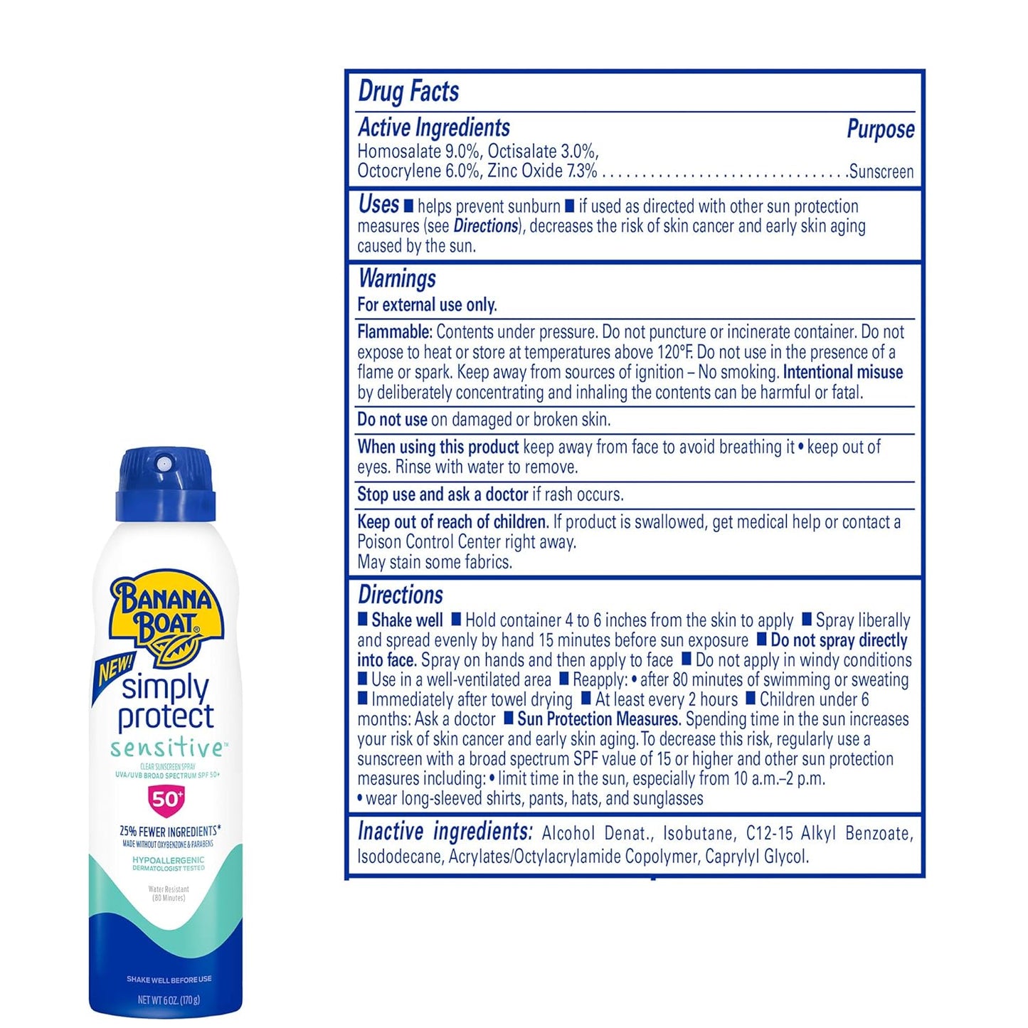 Banana Boat Sensitive 100% Mineral Sunscreen Lotion SPF 50 Twin Pack | Body Sunscreen, Sensitive Skin Sunblock, Oxybenzone Free Sunscreen, Banana Boat Mineral Sunscreen SPF 50, 6oz each