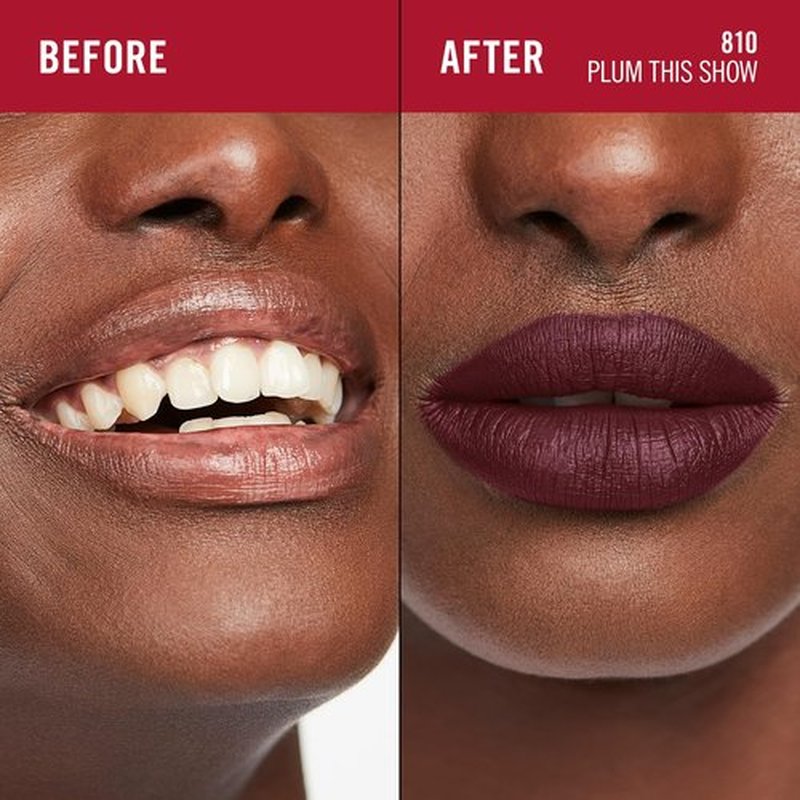 Rimmel London Lasting Mega Matte Liquid Lipstick, Long-Lasting, Hydrating, Vegan Formula - 810 - Plum this Show, 0.25oz