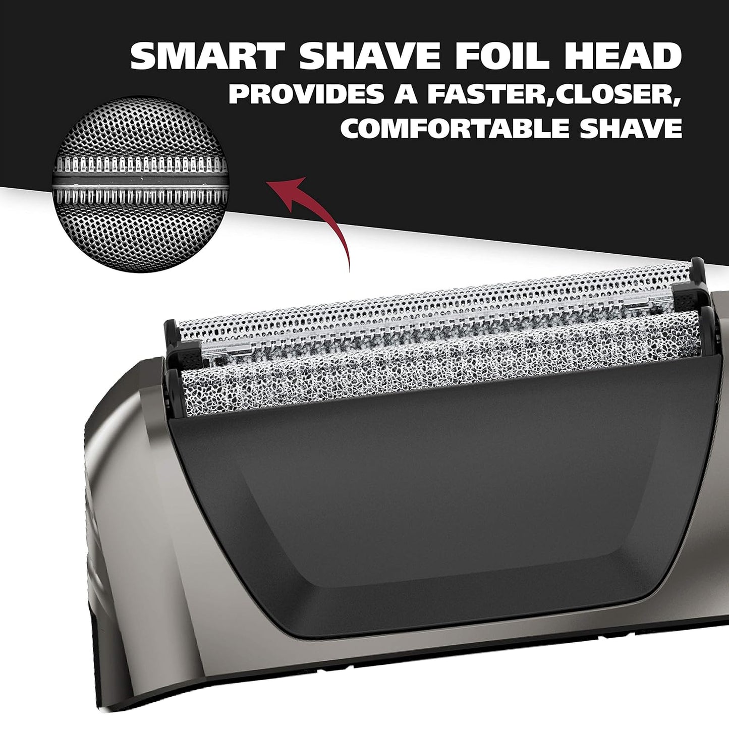 Wahl Black Chrome Smart Shave Replacement Foils, Cutters and Head for 7061 Series - Model 7045-700