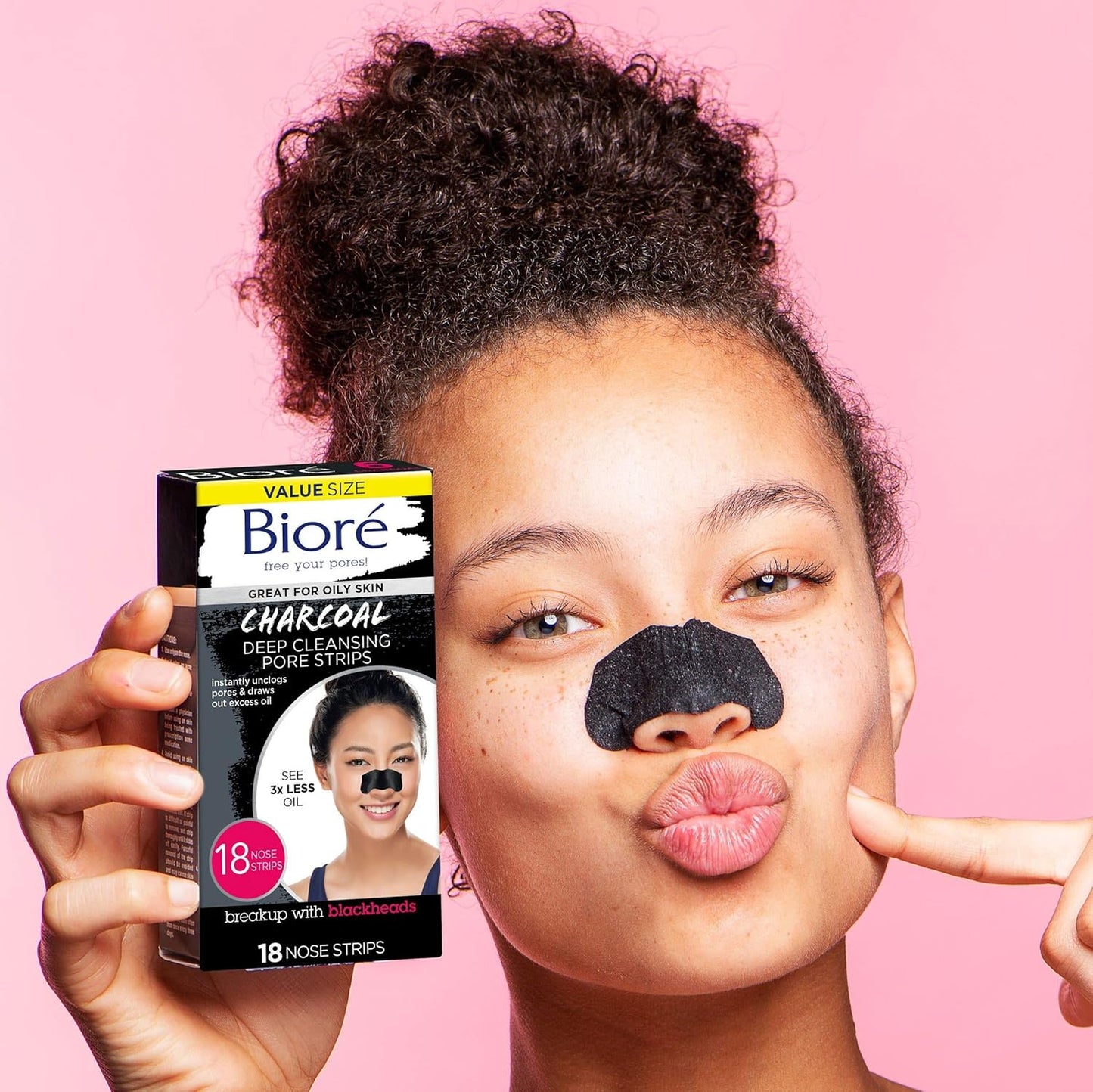 Bioré Nose+Face 24ct Pore Strips with Bioré Charcoal 18ct Nose Strips