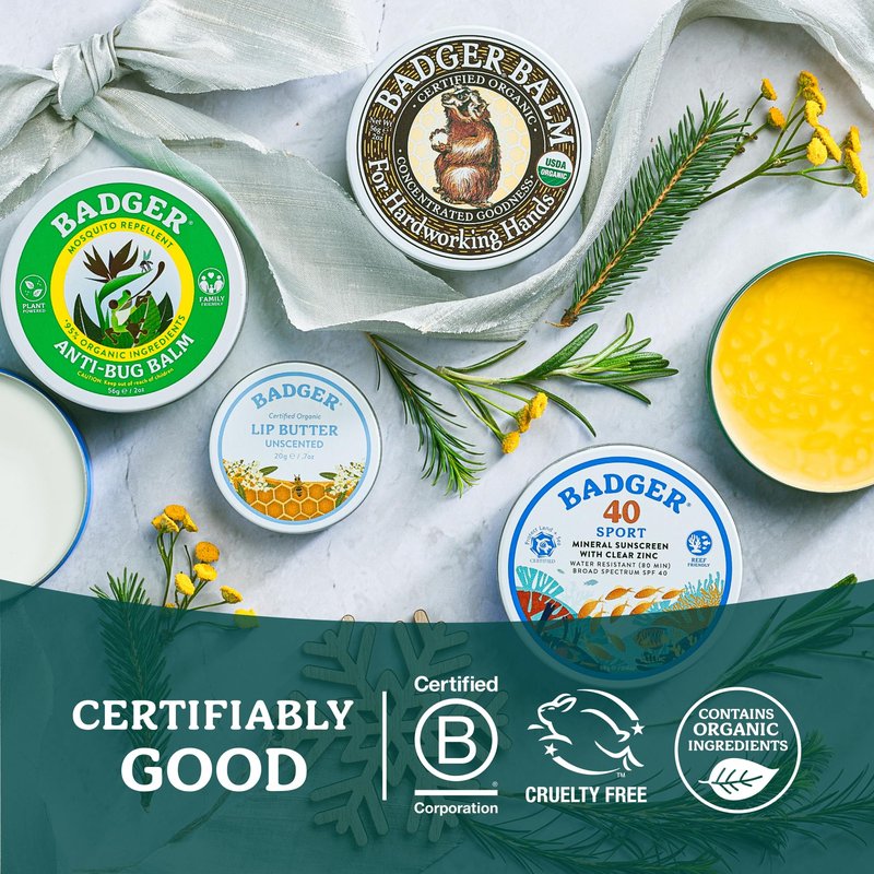 Badger Healing Balm, Hard Working Hands Cream, Organic Hand Cream for Dry Cracked Hands, Long Lasting Hand Moisturizer/Dry Hands Treatment, 2 oz Tin, 2-Pack