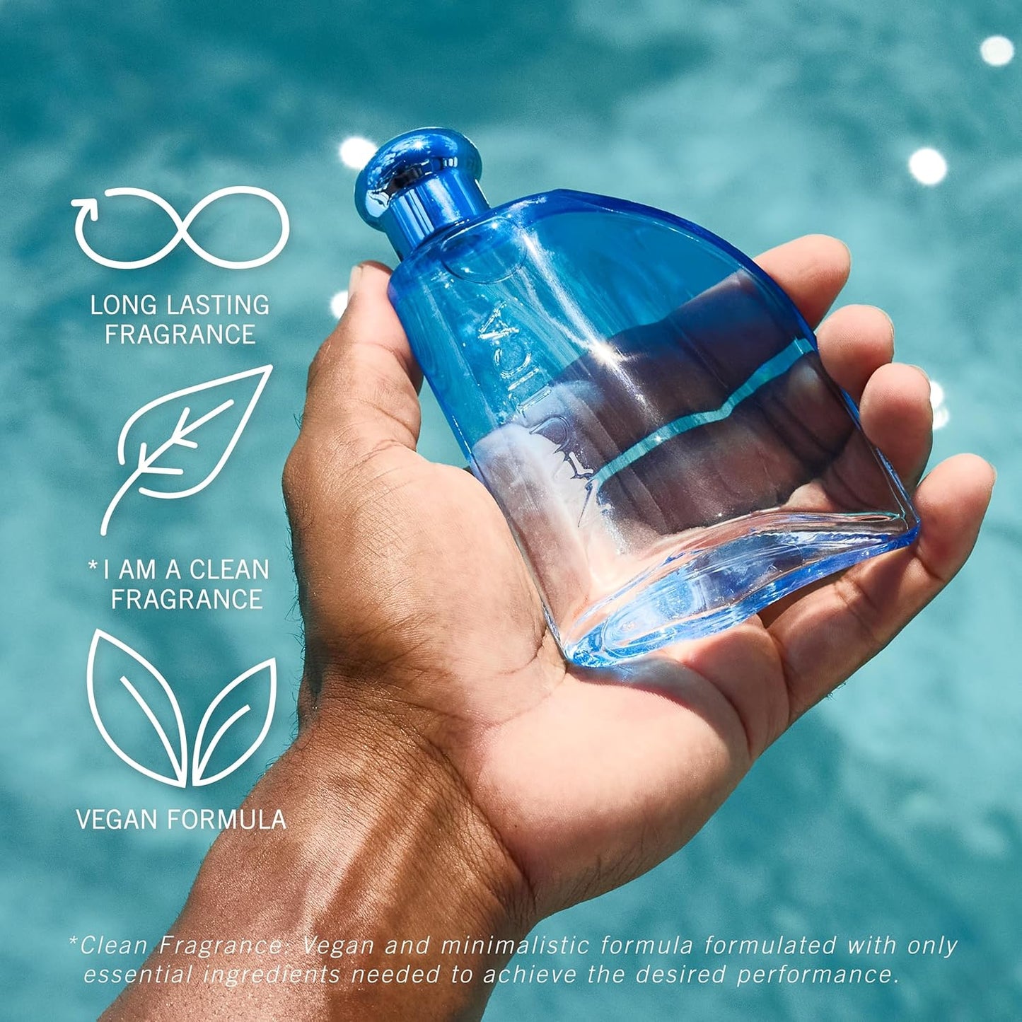 Nautica Pure Blue Eau de Toilette 3.3 fl oz (Pack of 1), Notes of Eucalyptus, Leather, and Vanilla, Men's Fragrance, Long Lasting, Everyday Fragrance, Travel Size
