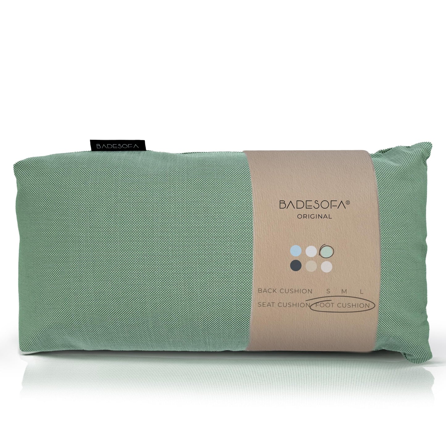 BADESOFA® Luxury Bath Tub Pillow for Feet | Premium-Quality Materials | Comfortable & Quick-Drying | Washable Bath Cushion in Green | Home Spa Accessories | Universal Fit for Any Bathtub