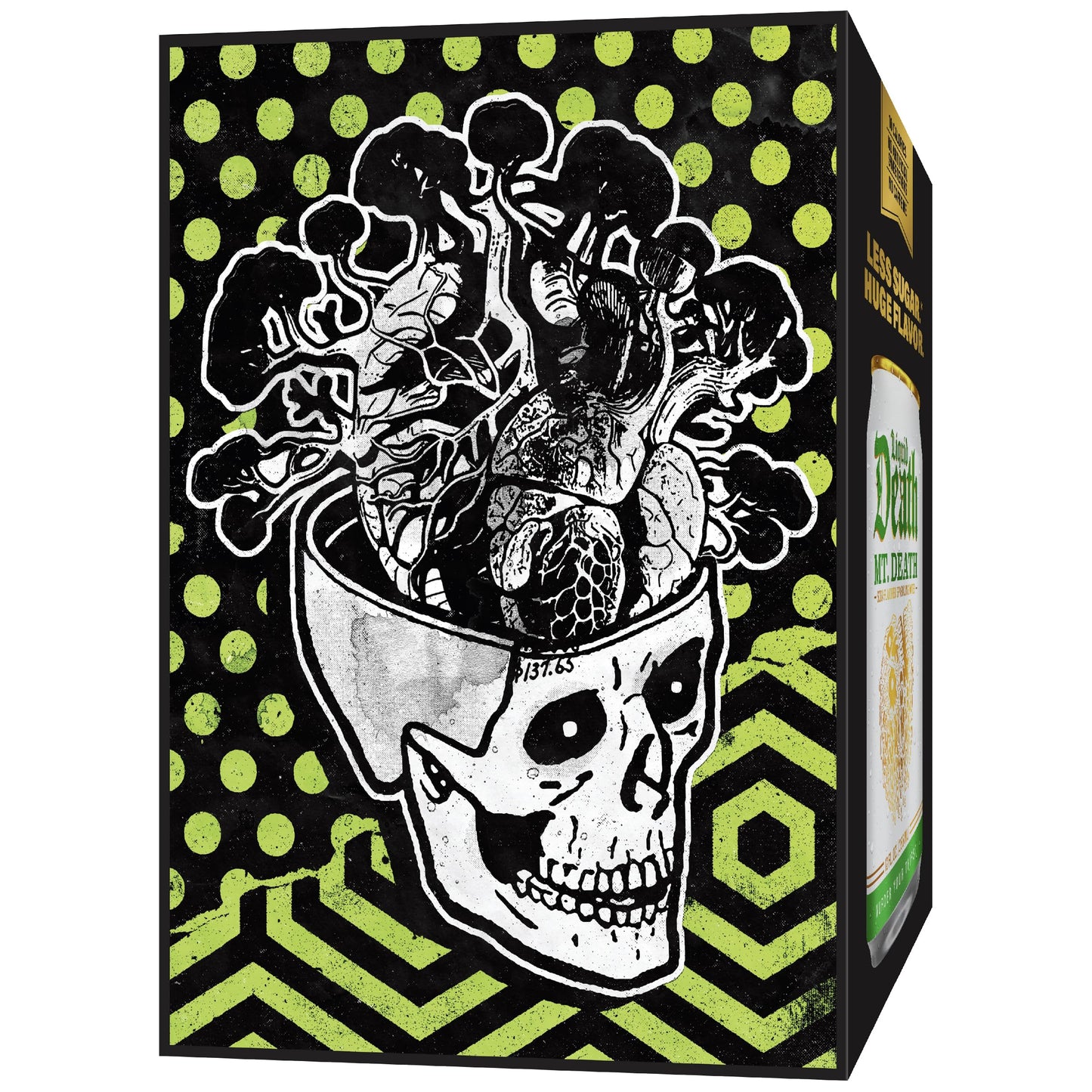 Liquid Death Soda-Flavored Sparkling Water - Mt. Death, Less Sugar*, Huge Flavor, No Caffeine, No Artificial Sweeteners, 12 Fl Oz (Pack of 12)