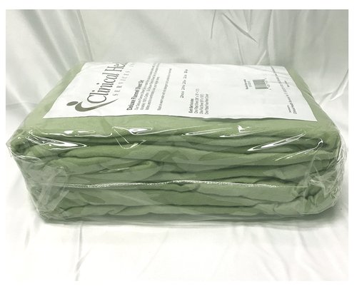Deluxe Flannel Massage Sheet Set-SAGE Green, Case of 10 Sheet Sets