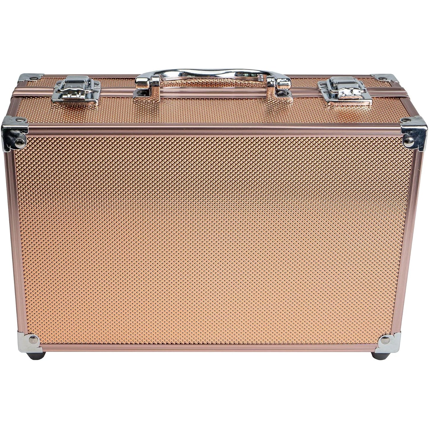 SHANY Carry All Make up Train Case with Pro Makeup Set, Beauty Brushes, Lipsticks, Eye Shadows, Blushes, Powders, and more - Reusable Cosmetics Storage Organizer - Premium Gift Packaging - Leopard