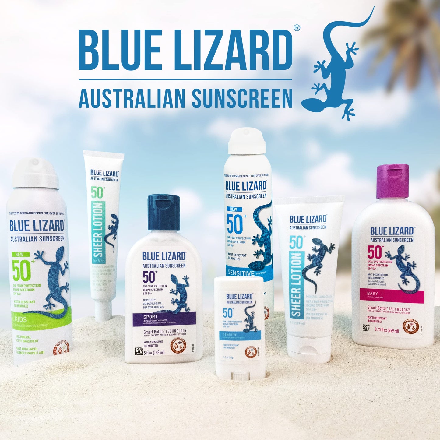 BLUE LIZARD Kids Mineral-Based Sunscreen Lotion, SPF 50, Cream, 5 Fl Oz