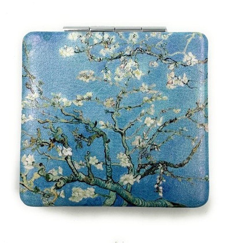 Aeisage Compact Mirror Purse Mirror Small Makeup Mirror Travel Mirror Mini Pocket Mirror Lipstick Mirror Almond Blossom Van Gogh Art Artistic Gifts for Mum