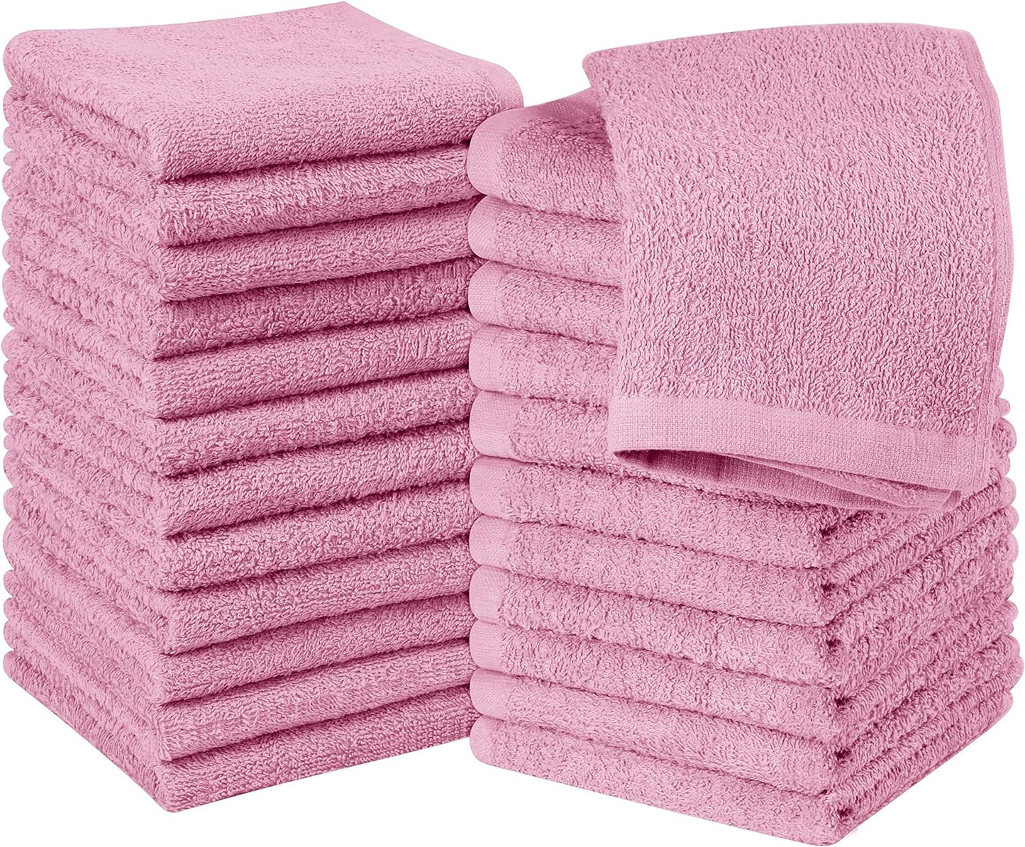 Utopia Towels 12 Pack Cotton Washcloths Set, 100% Ring Spun Cotton, Premium Flannel Face Cloths, Highly Absorbent and Soft Feel Fingertip Towels, Beige