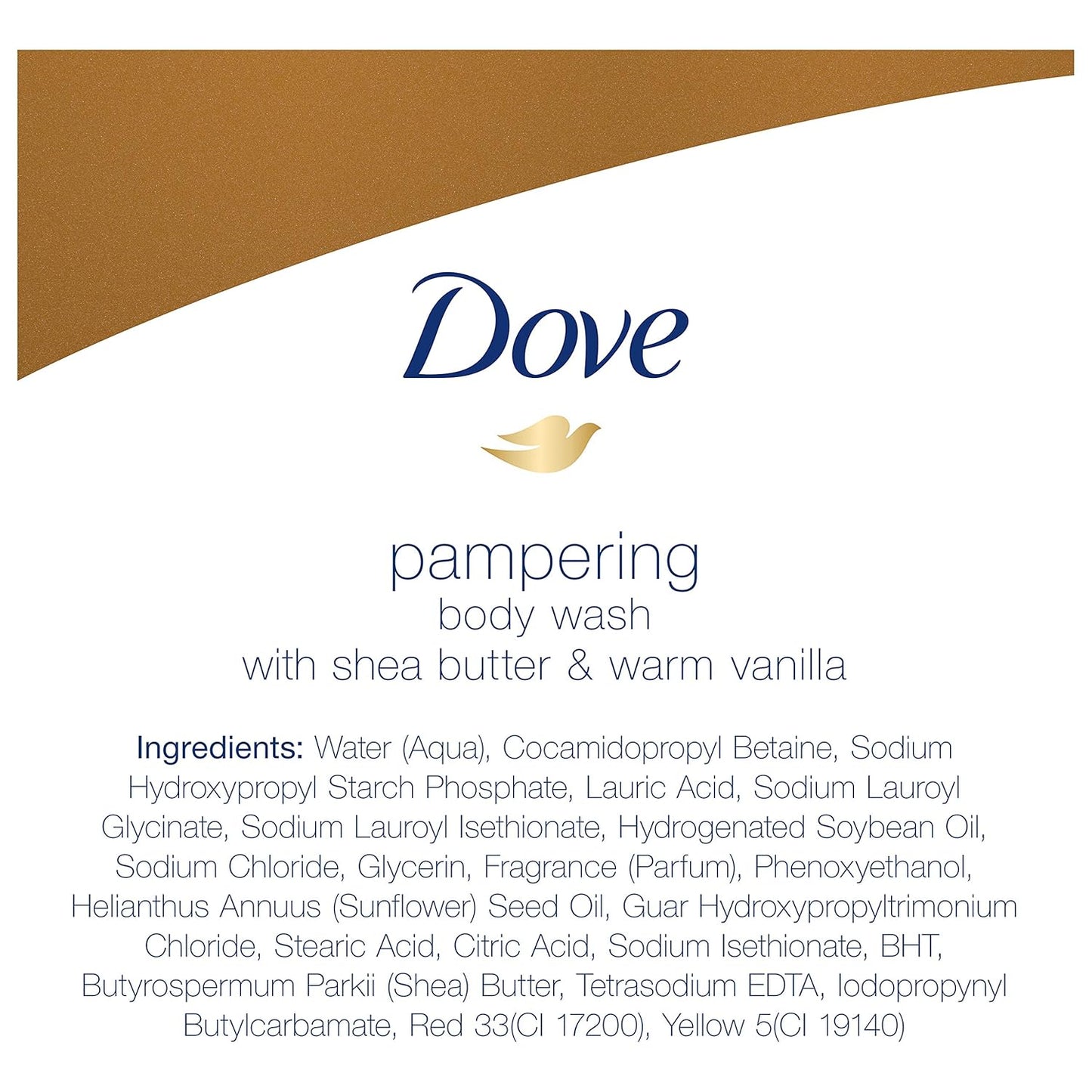 Dove Pampering Body Wash Nourishes & Feeds Skin Shea Butter with Warm Vanilla Effectively Washes Away Bacteria While Nourishing Your Skin 44.0 Fl Oz, (Pack of 2)