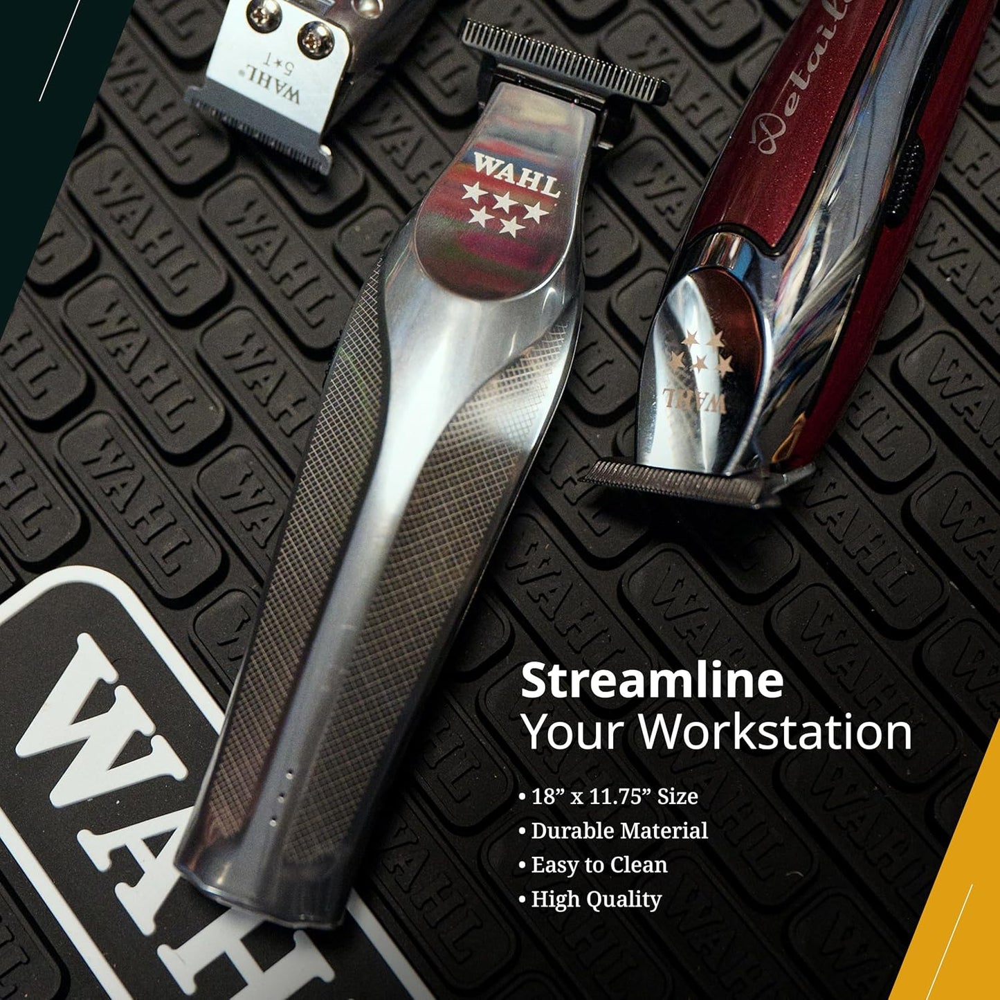 Wahl Professional Barber Station Mat - Slip Resistant Tool Mat 18" x 11.75"