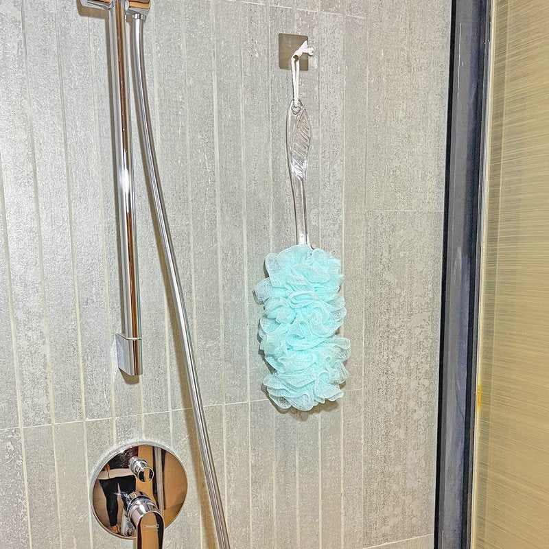 Loofah Back Scrubber for Shower,Long Handle Bath Body Brush Soft Nylon Mesh Loofah Sponge On a Stick,Exfoliating Scrub Cleaning Luffa for Elderly for Men Women(2-Pack,Bule and Green)