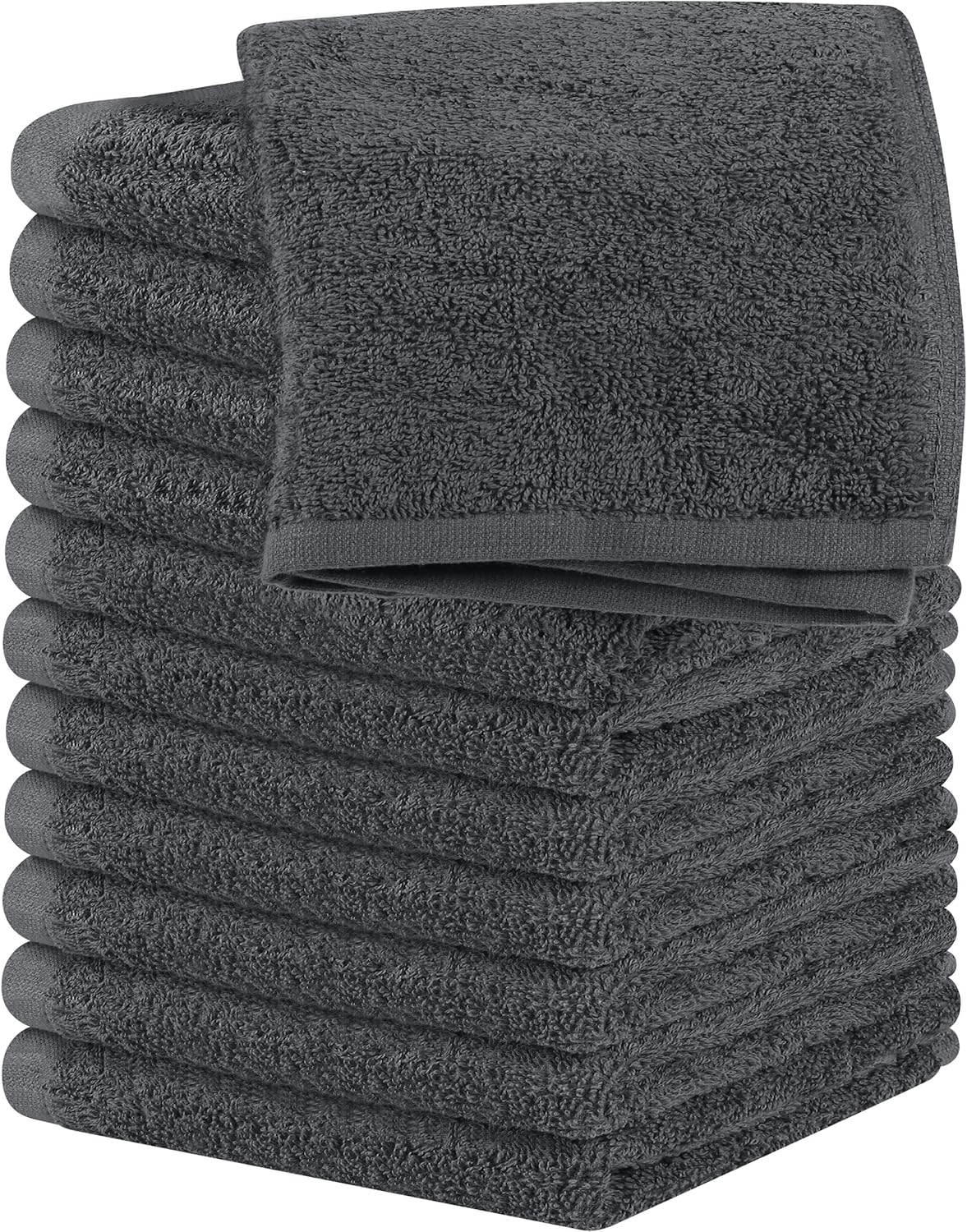 Utopia Towels 12 Pack Cotton Washcloths Set, 100% Ring Spun Cotton, Premium Flannel Face Cloths, Highly Absorbent and Soft Feel Fingertip Towels, Beige