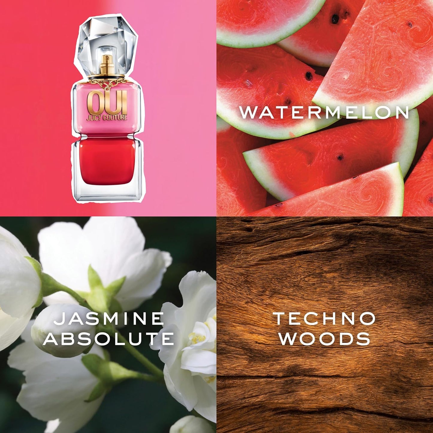 Juicy Couture Oui Eau De Parfum, Women's Mini Perfume with Notes of Watermelon, Jasmine & Techno Woods - Fruity & Floral Perfume for Women
