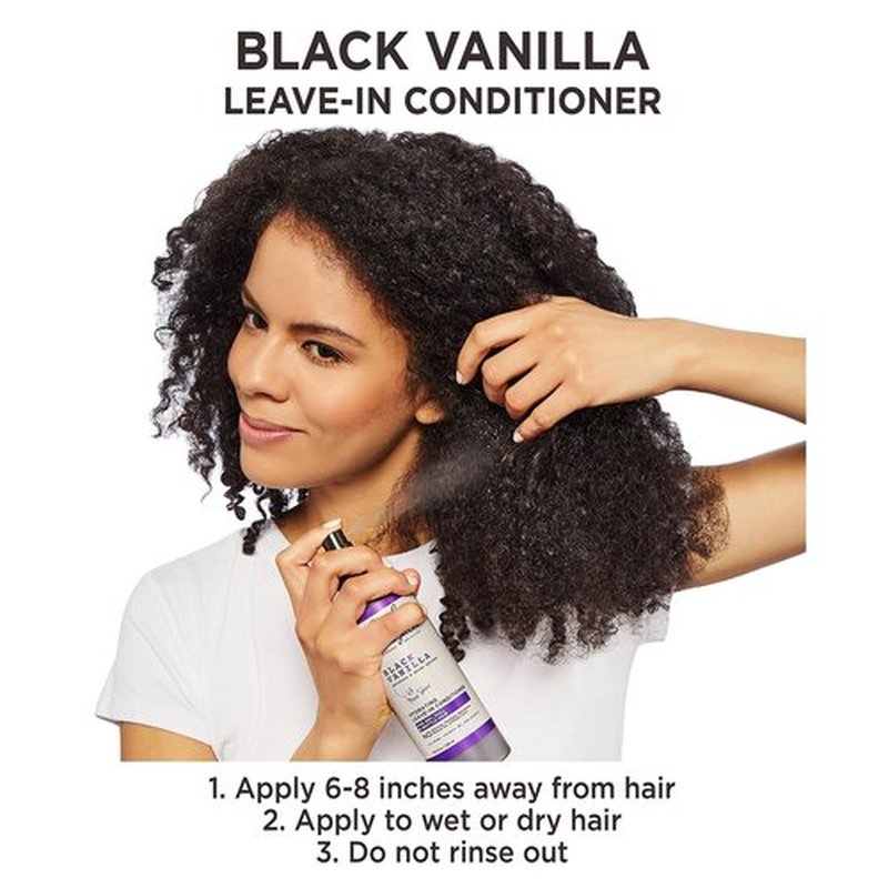 Carol's Daughter Purple Bundle Black Vanilla Leave In Conditioner for Curly, Wavy or Natural Hair, 8 Fl Oz + essie Salon-Quality Vegan Nail Polish, Bright Purple, Play Date, 0.46 fl oz