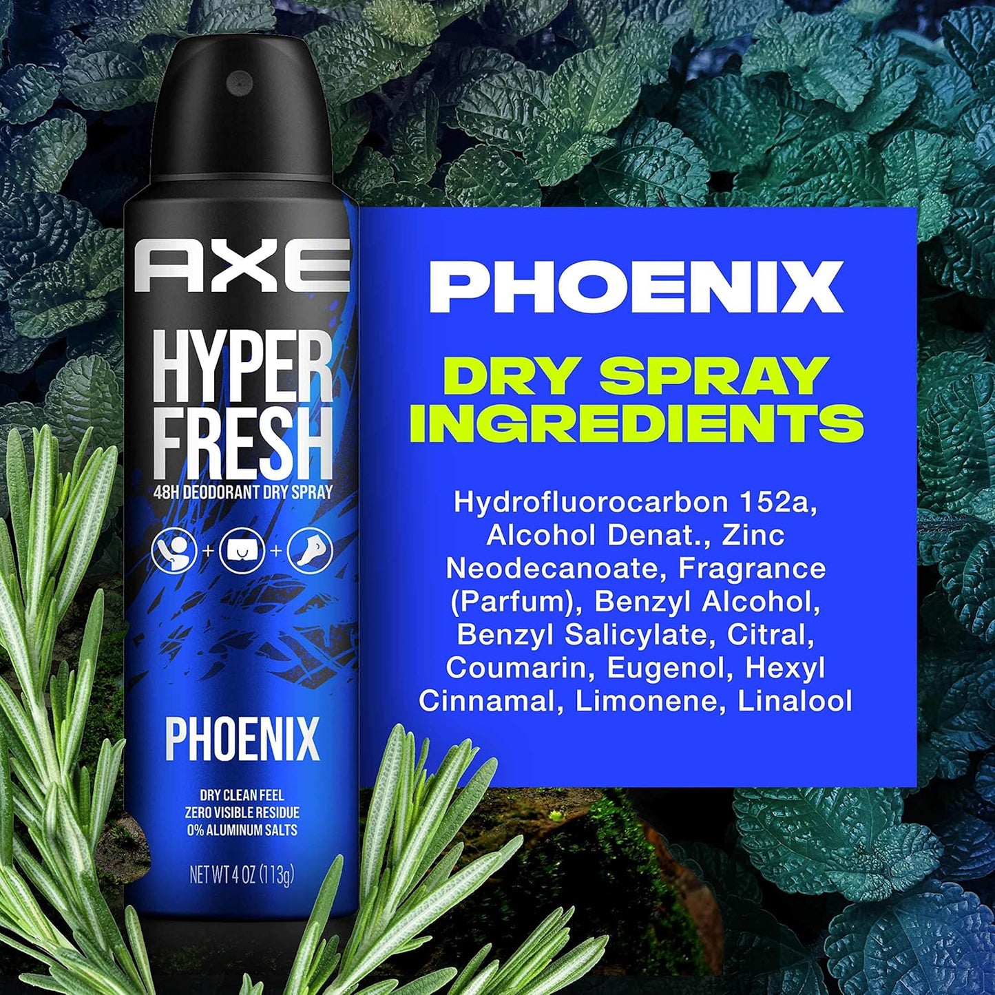 AXE Apollo Deodorant Spray 48 Hour Odor Protection Fresh Sage and Cedarwood Deodorant without Aluminum and without Residue, 4 Ounce (Pack of 4)