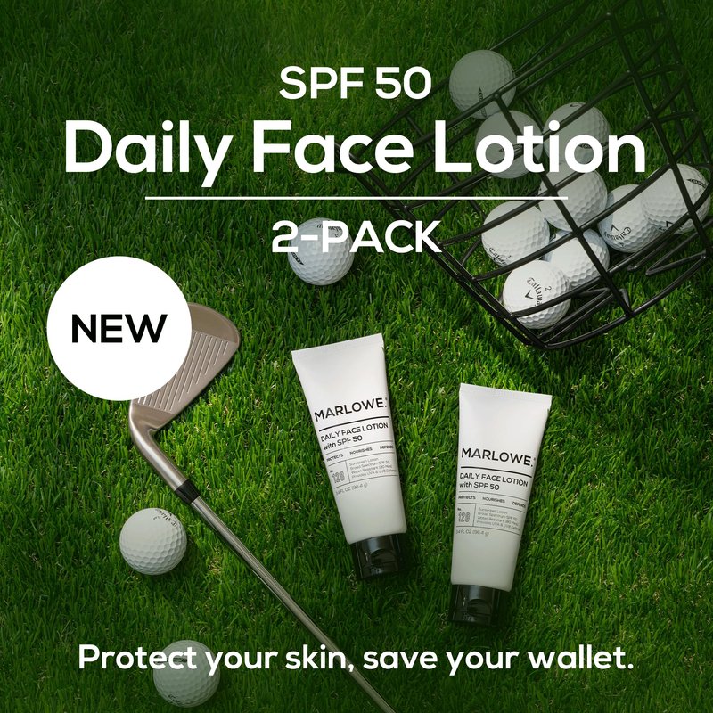 MARLOWE. Face Moisturizer with SPF 50, 3.4 oz, 2 Pack, Lightweight, Non-Greasy Daily Sunscreen Lotion to Protect, Hydrate & Nourish, Clean, Vegan Formula with Aloe Vera & Shea Butter, Fragrance Free