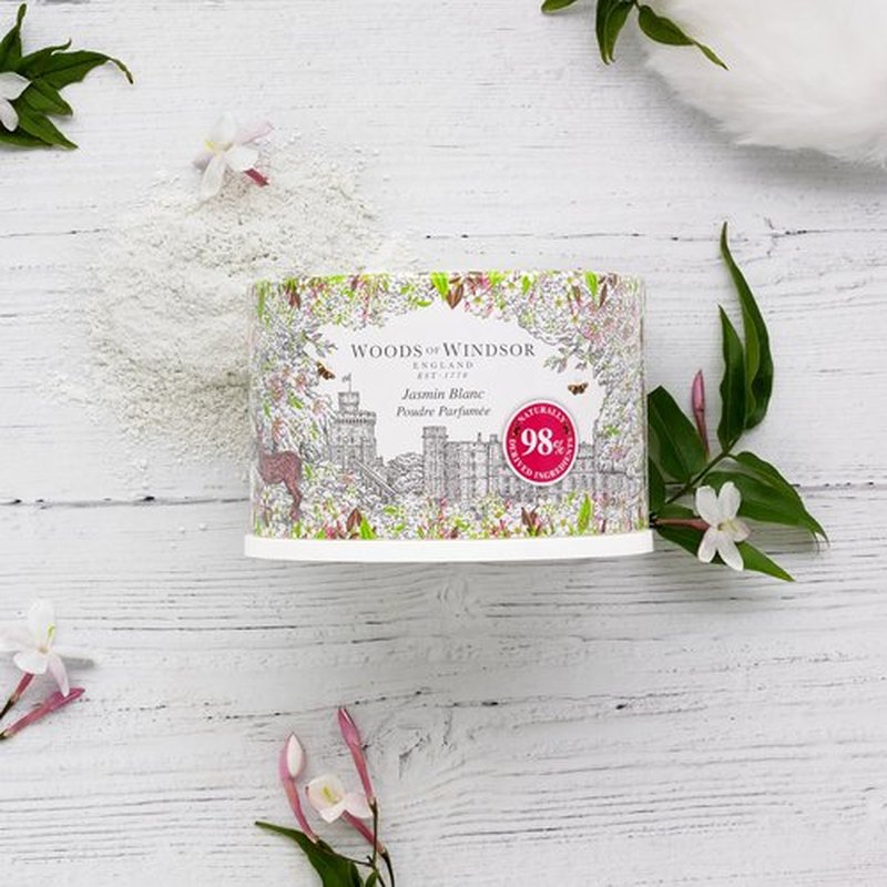 White Jasmine by Woods of Windsor 3.5 oz Body Dusting Powder with Puff