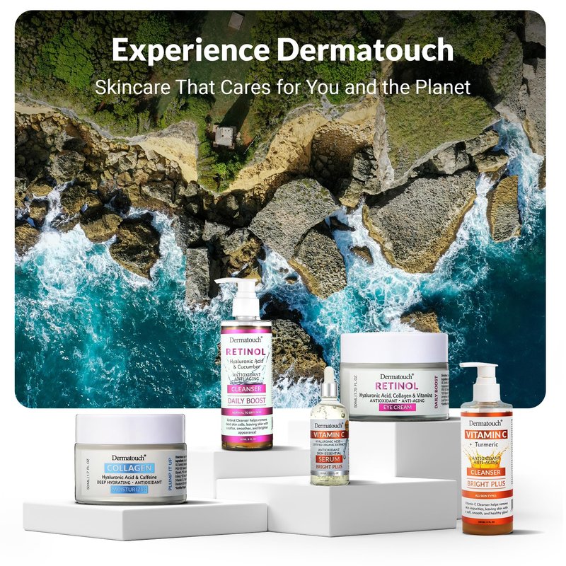 Dermatouch Collagen Eye Cream - Hyaluronic Acid and Caffeine Antioxidant Skin Treatment, Wrinkle Reducer, 1.6 Oz.