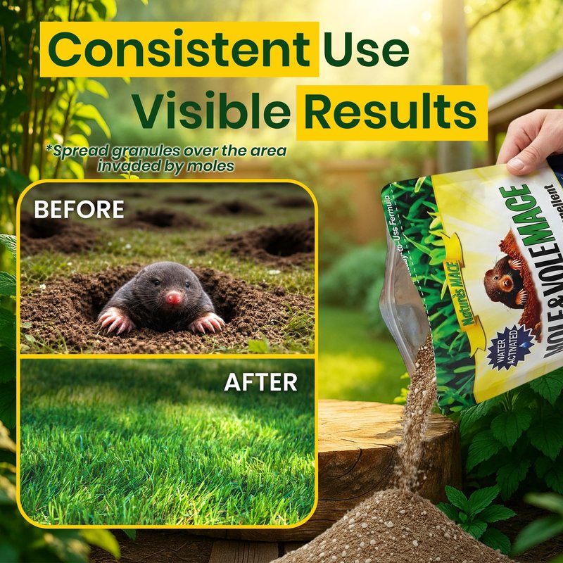 Nature's MACE Mole & Vole MACE – Yard & Garden Granules, Castor Oil Formula, Outdoor Use, Plant & Pet Safe, 160 Fl Oz (Pack of 1)