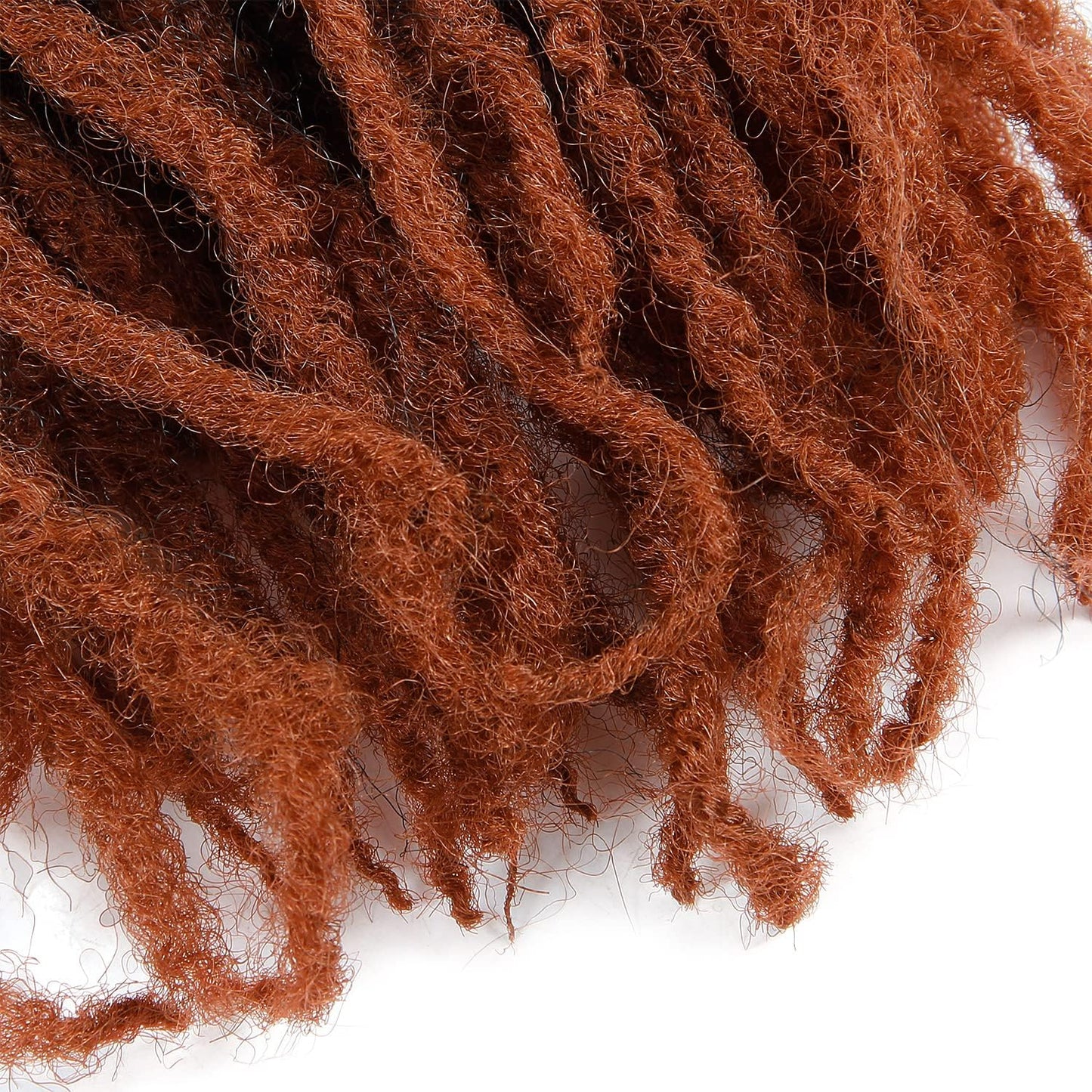 18inch Afro Kinky Twist Crochet Hair Braids Marley Braid Hair Curly Crochet Synthetic Braiding Hair (6Packs,#1B/350, 18inch)