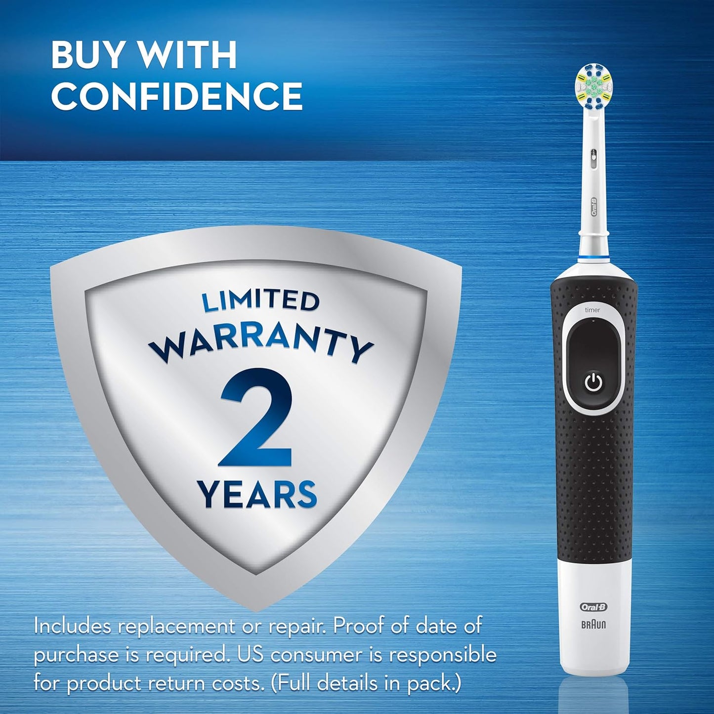 Oral-B Vitality FlossAction Electric Toothbrush with Replacement Brush Head, Pink
