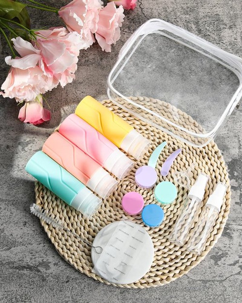 16pack Travel Bottles, Tsa Approved Leak Proof Silicone Travel Containers for Toiletries, Travel toiletry bottles Refillable Liquid Travel Essentials for Shampoo Conditioner Lotion