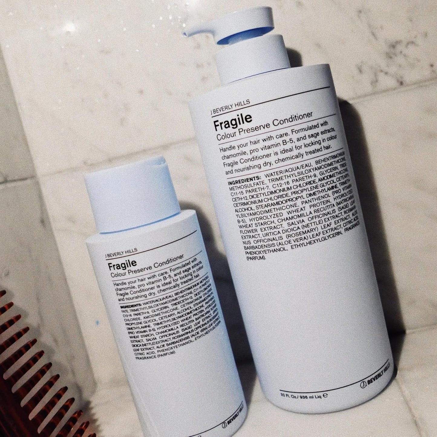 J Beverly Hills Blue Fragile Colour Preserve Conditioner with Chamomile for Split Ends, (3 Oz, 12 Oz, 32 Oz)