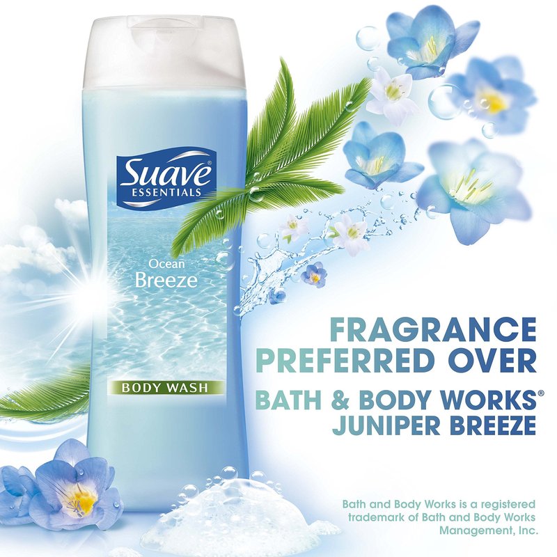 SUAVE BODY WASH Suave Essentials Body Wash, Ocean Breeze, 15 Fl Oz