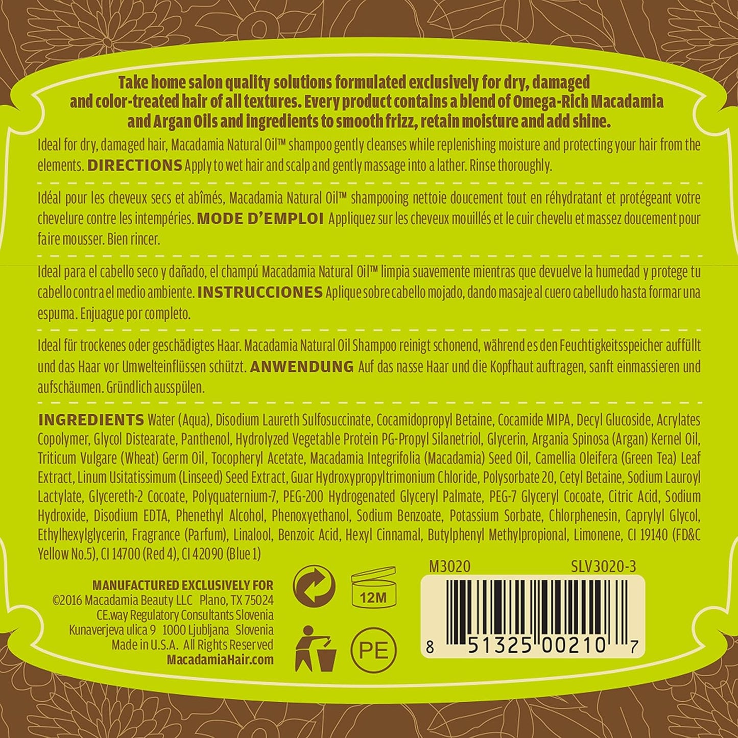 Macadamia Natural Oil Rejuvenating Shampoo, 33.8 Ounce