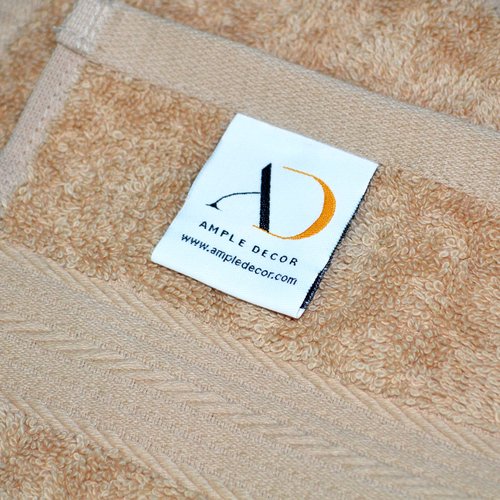 Ample Decor Wash Cloths Pack of 10, Oeko Tex Certified 600 GSM 100% Cotton Soft Absorbent, Premium Quality Durable Machine Washable, Ideal for Bathroom, Pool, Hotel, Spa – Beige