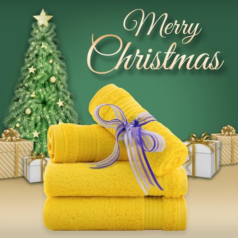 American Veteran Towel, 100% Cotton Turkish Washcloths for Bathroom Essentials 4 Pack, Soft Absorbent Wash Cloths Quick Drying Small Towels Washrags, Yellow