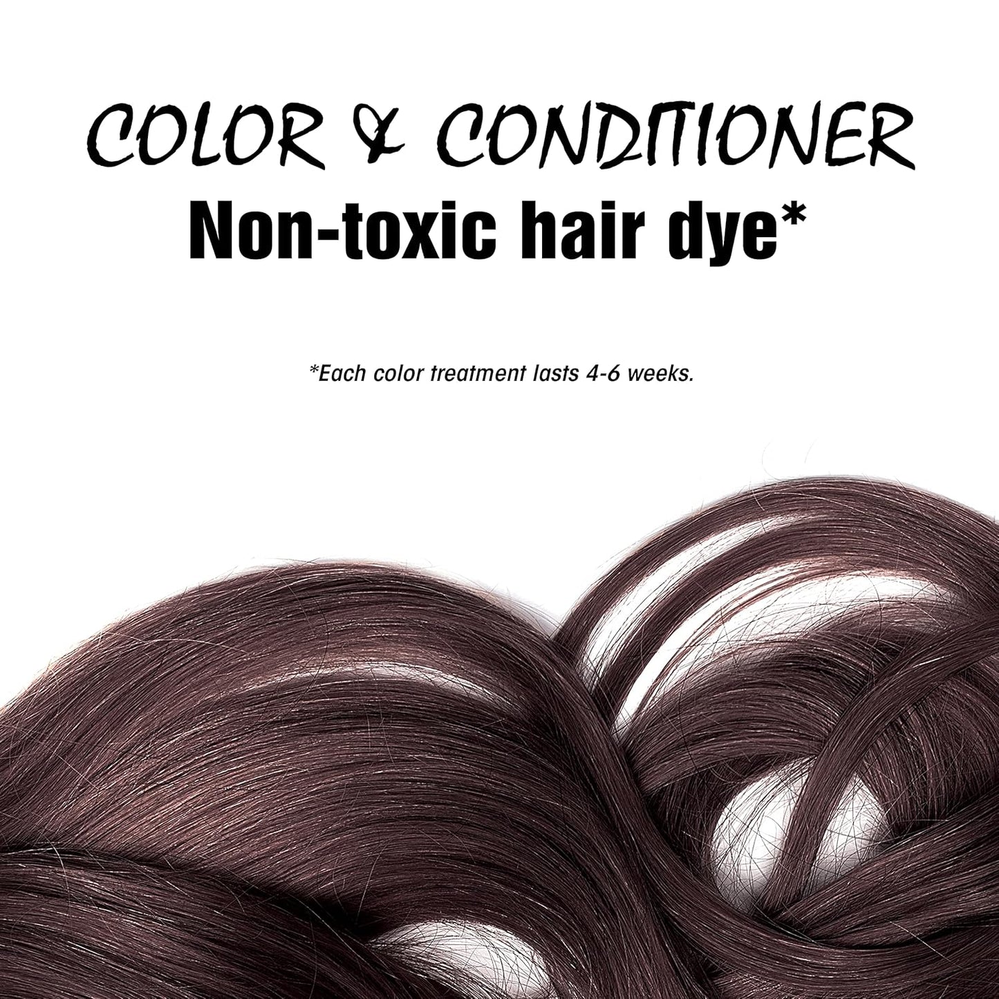 Organic Dark Chocolate Henna Hair Color & Conditioner - 16 Oz, Chemical-Free, Semi-Permanent Dye for Men & Women