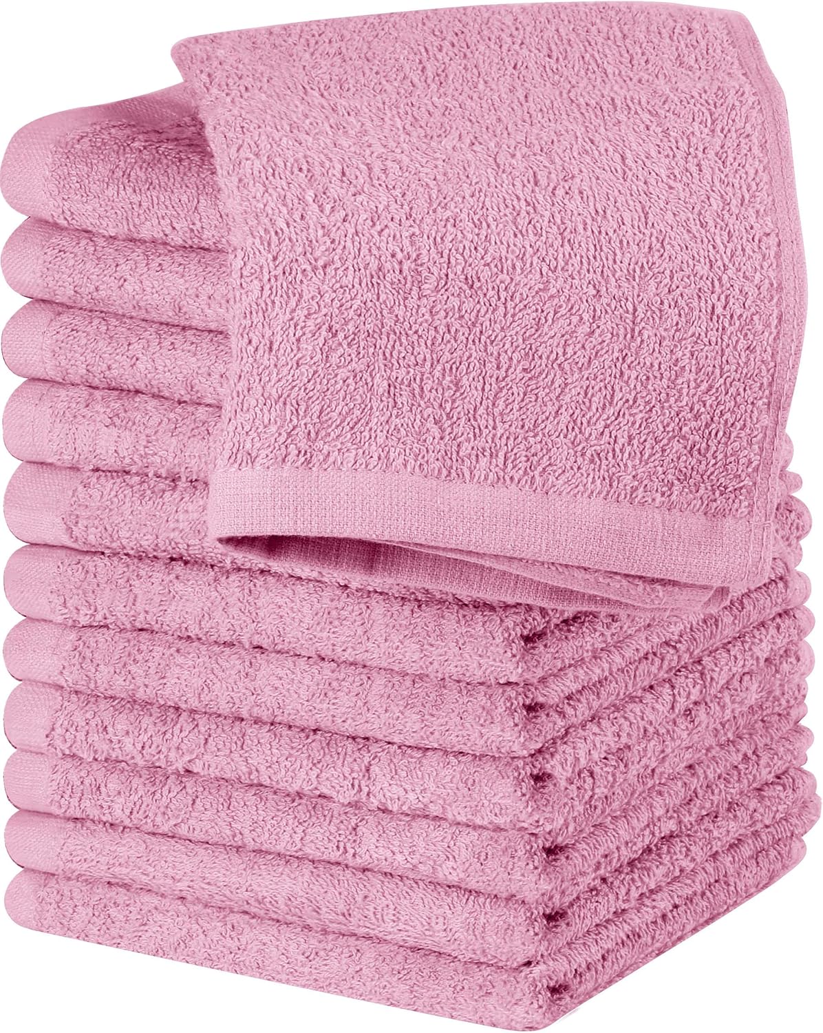 Utopia Towels 12 Pack Cotton Washcloths Set, 100% Ring Spun Cotton, Premium Flannel Face Cloths, Highly Absorbent and Soft Feel Fingertip Towels, Beige
