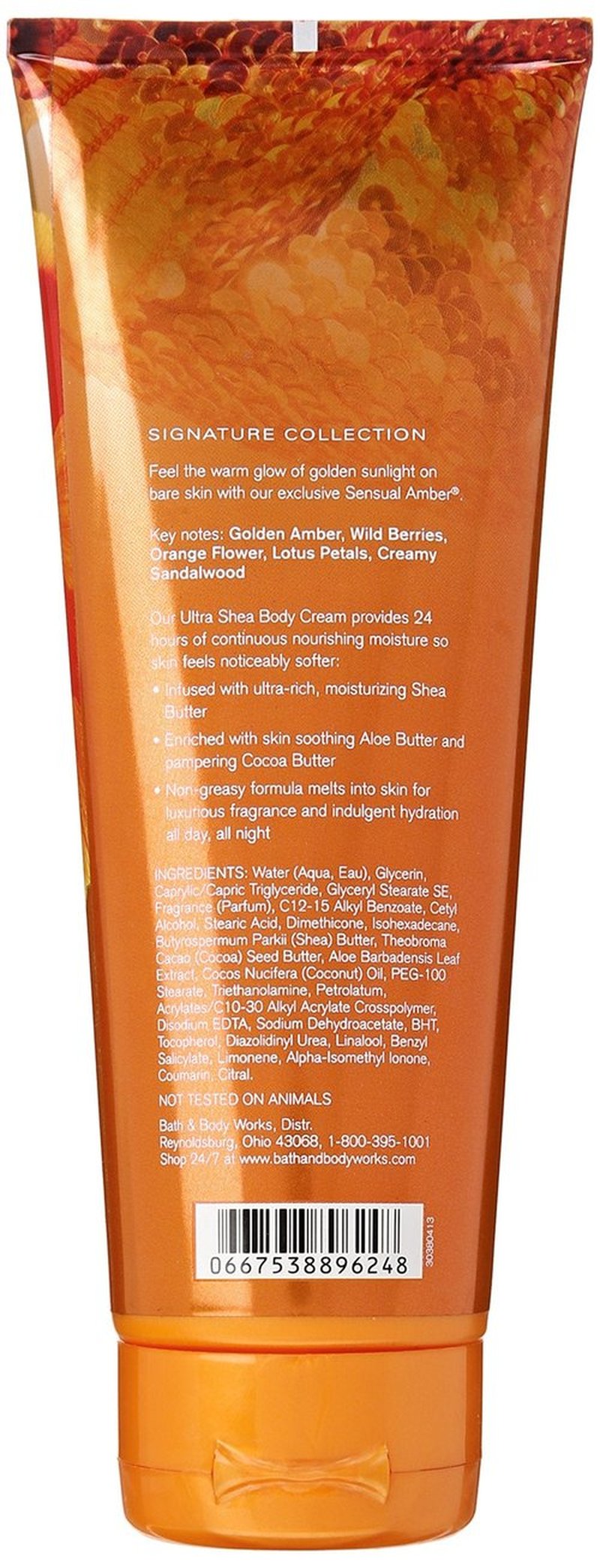 Bath & Body Works Signature Collection, Sensual Amber, Ultra Shea Body Cream