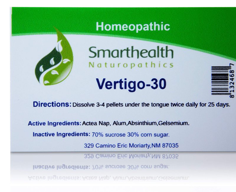 Vertigo-30. Dizziness, Loss of Balance,Inner Ear Balance.Homeopathic Formula.
