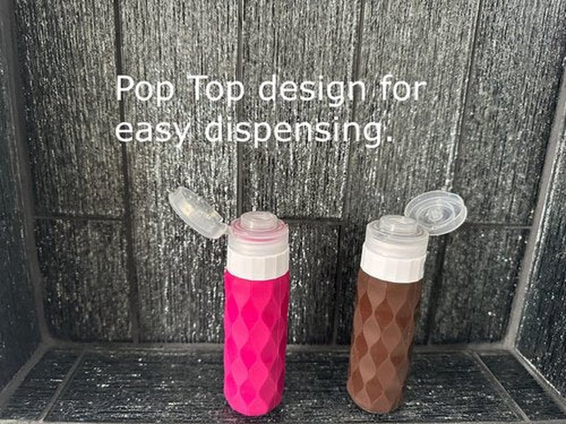 Travel Size Toiletries Containers, Shampoo Travel Bottles, Silicone Travel Bottles 3 oz, TSA Approved Travel Size Container, Leak Proof Refillable Squeezable, (4 Pack) (Tropical Paradise)