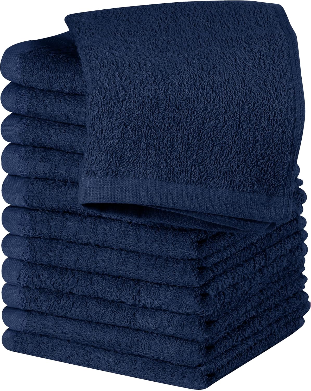 Utopia Towels 12 Pack Cotton Washcloths Set, 100% Ring Spun Cotton, Premium Flannel Face Cloths, Highly Absorbent and Soft Feel Fingertip Towels, Beige