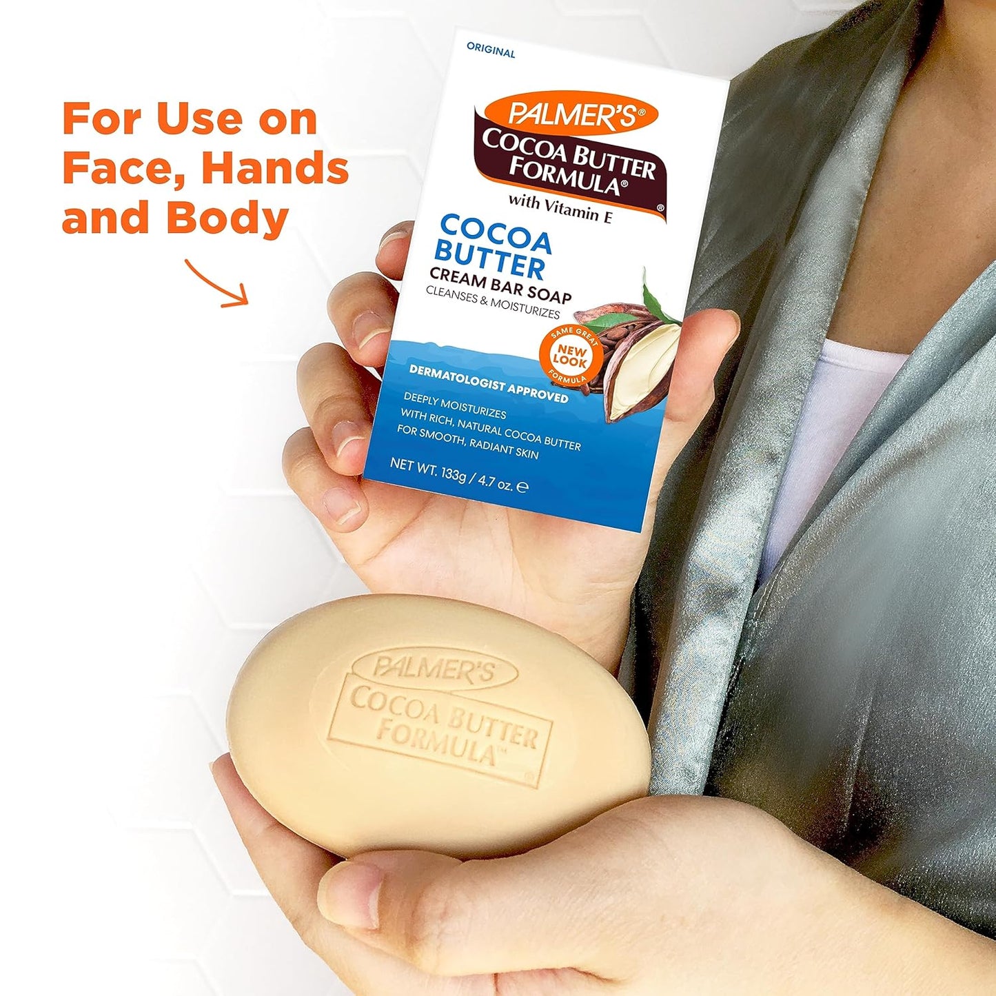 Palmer's Cocoa Butter Formula with Vitamin E, Daily Skin Therapy Cream Soap 3.5 oz (Pack of 6)