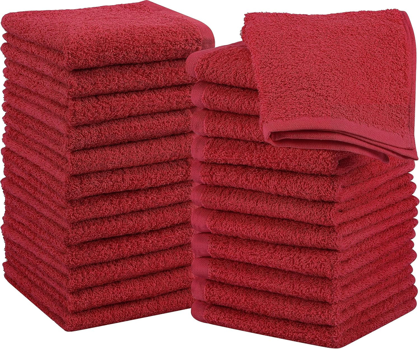 Utopia Towels 12 Pack Cotton Washcloths Set, 100% Ring Spun Cotton, Premium Flannel Face Cloths, Highly Absorbent and Soft Feel Fingertip Towels, Beige