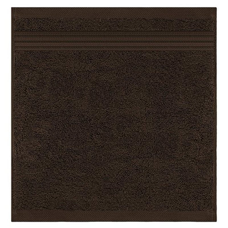 American Veteran Towel, 100% Cotton Turkish Washcloths for Bathroom Essentials 4 Pack, Soft Absorbent Wash Cloths Quick Drying Small Towels Washrags, Brown