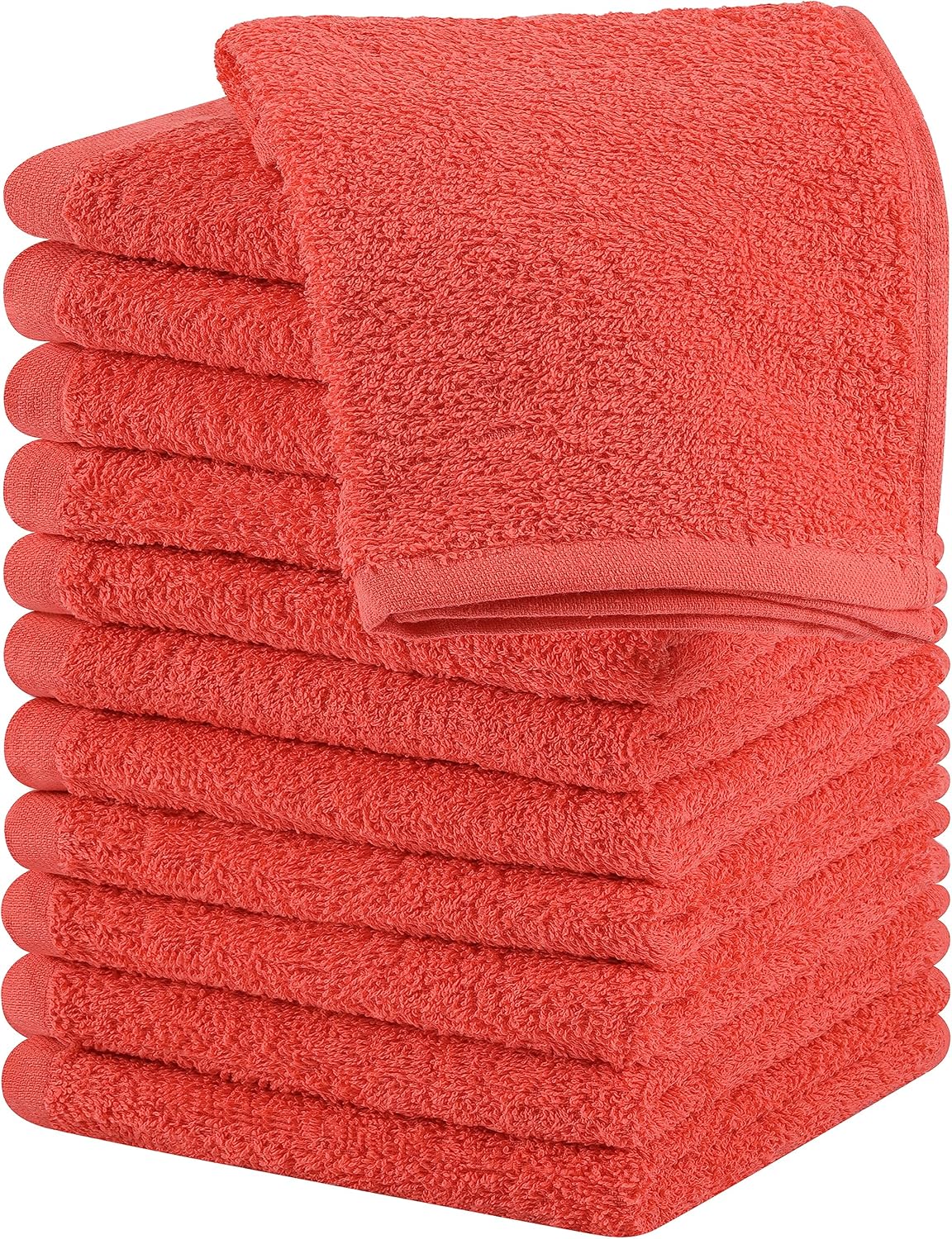 Utopia Towels 12 Pack Cotton Washcloths Set, 100% Ring Spun Cotton, Premium Flannel Face Cloths, Highly Absorbent and Soft Feel Fingertip Towels, Beige