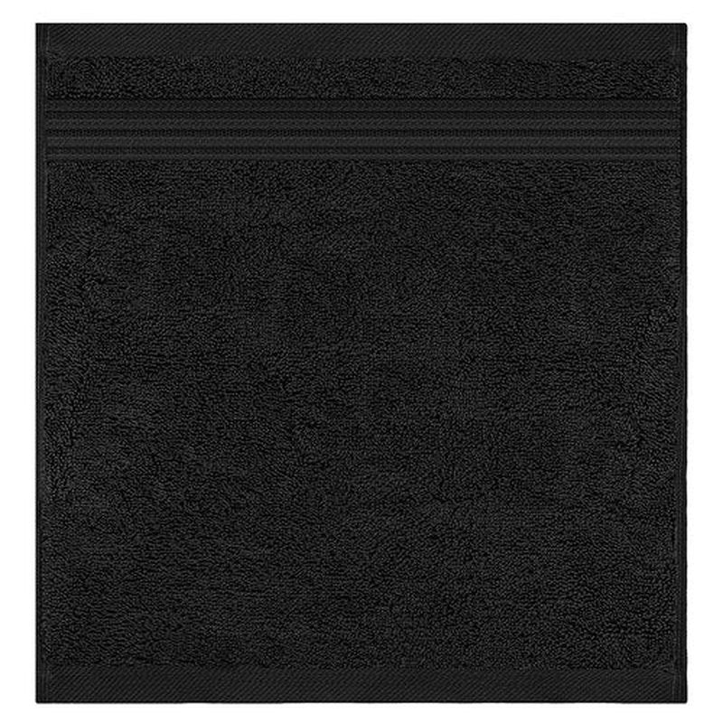 American Veteran Towel, 100% Cotton Turkish Washcloths for Bathroom Essentials 4 Pack, Soft Absorbent Wash Cloths Quick Drying Small Towels Washrags, Black