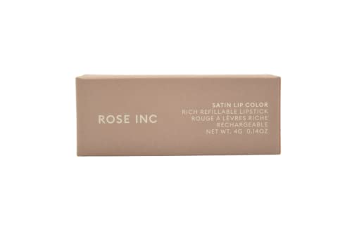 ROSE INC Satin Lip Color Refillable Hydrating Lipstick Besotted