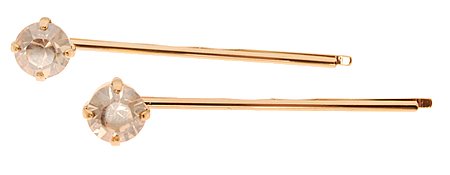 Sapphire Silver L. Erickson Little Gem Bobby Pins - Stylish Hair Accessories