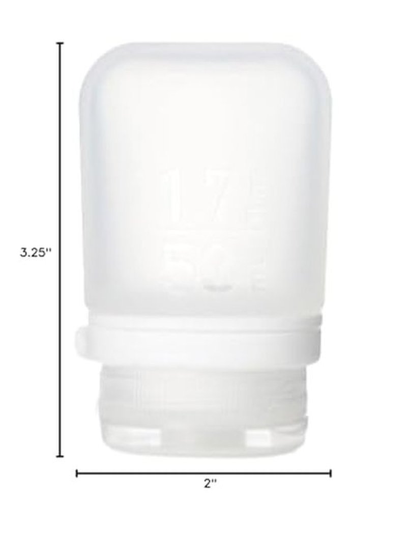 humangear GoToob+ (Small) | Refillable Silicone Travel Bottle | Locking Lid | Food-Safe Material | Clear, Small (1.7 fl.oz; 53ml)